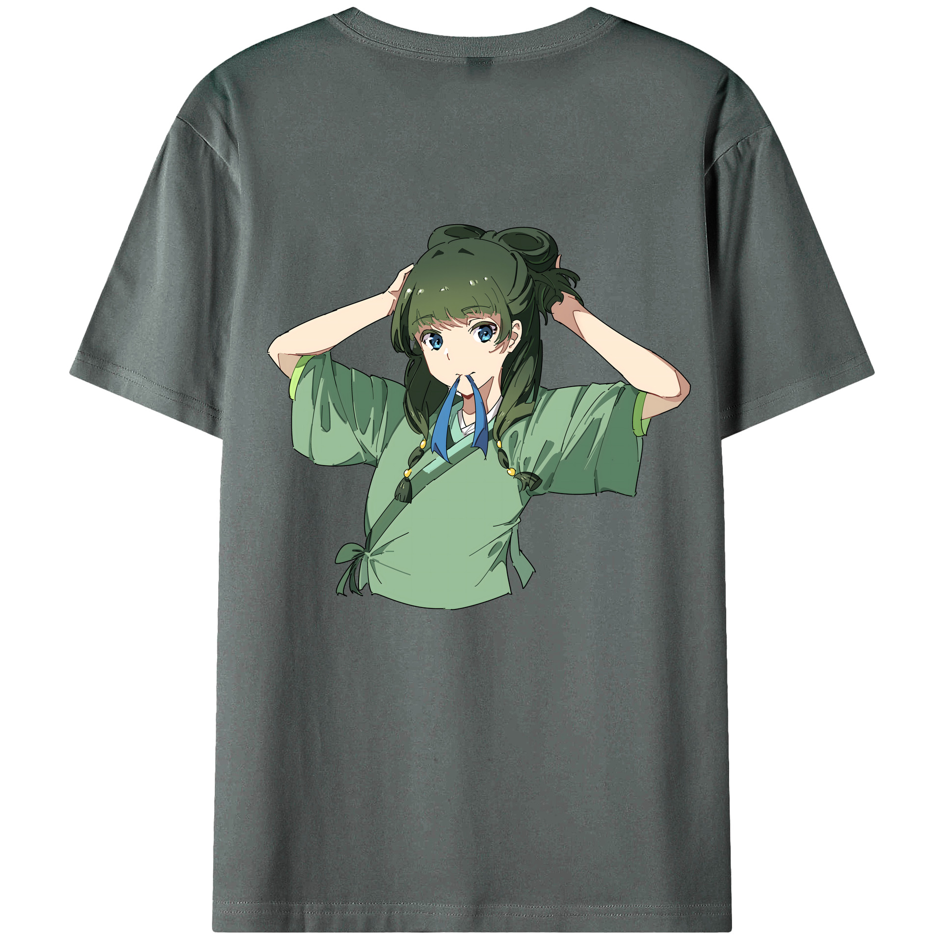 （画像用） 薬屋のひとりごと The Apothecary Diaries 綿100％ メンズ半袖Tシャツ（バックプリント） 通気性